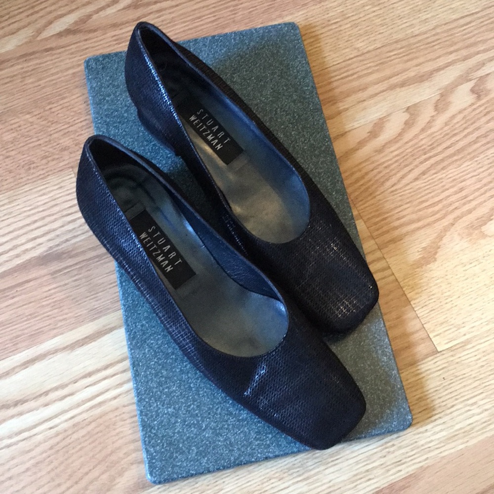 Stuart Weitzman leather slip-on pumps, low heel